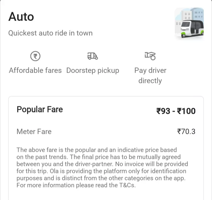 Ola Auto’s Revised ‘Tariff’ Structure is Quite Baffling