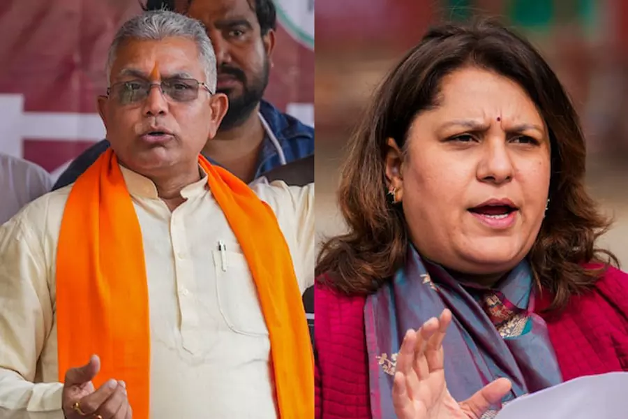 EC censures BJPs Dilip Ghosh, Congs Supriya Shrinate for derogatory remarks