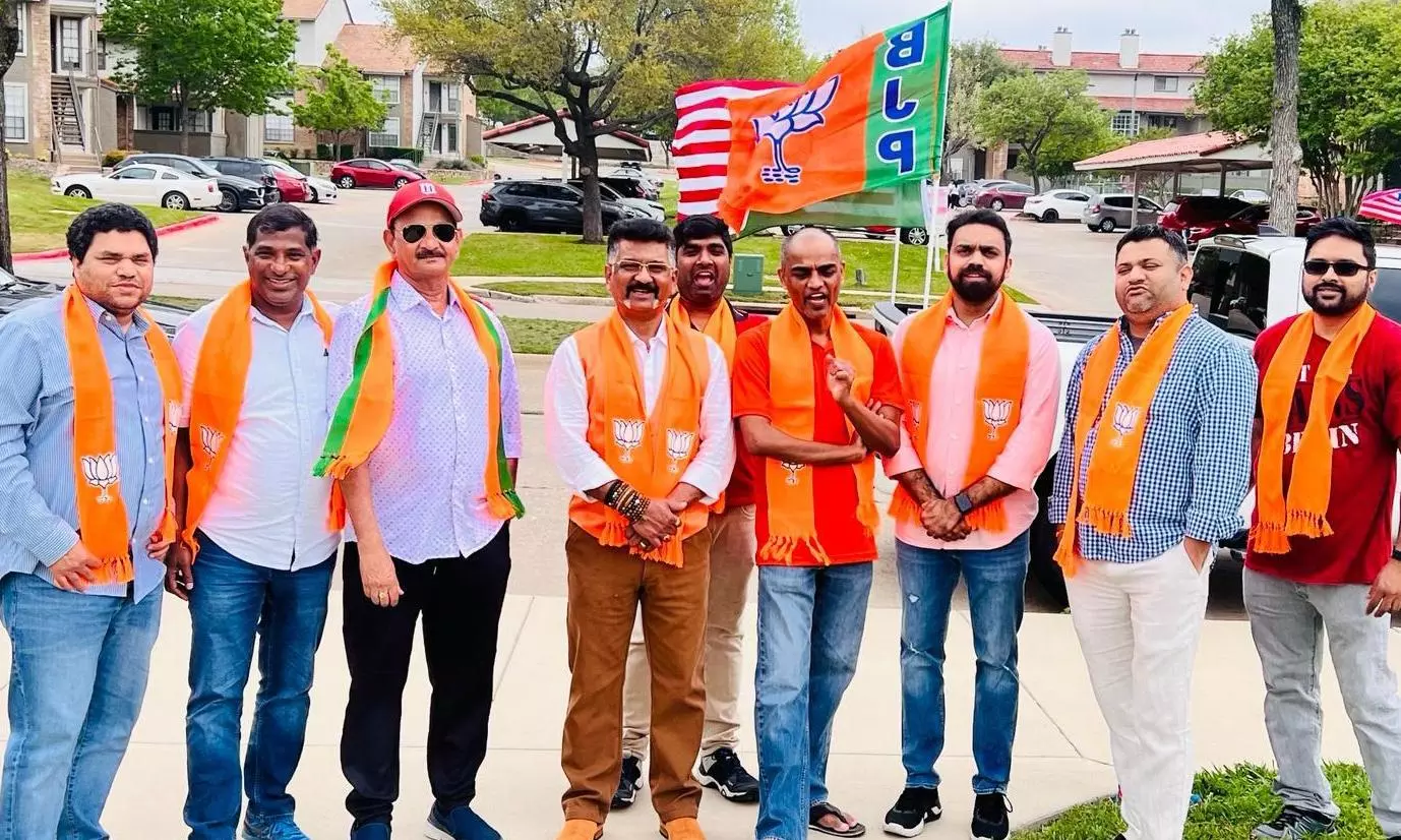 NRIs Root for BJP Chevella Candidate, Take Out Car Rallies in US