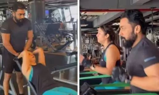 Suriya, Jyothika gym video give major couple goals