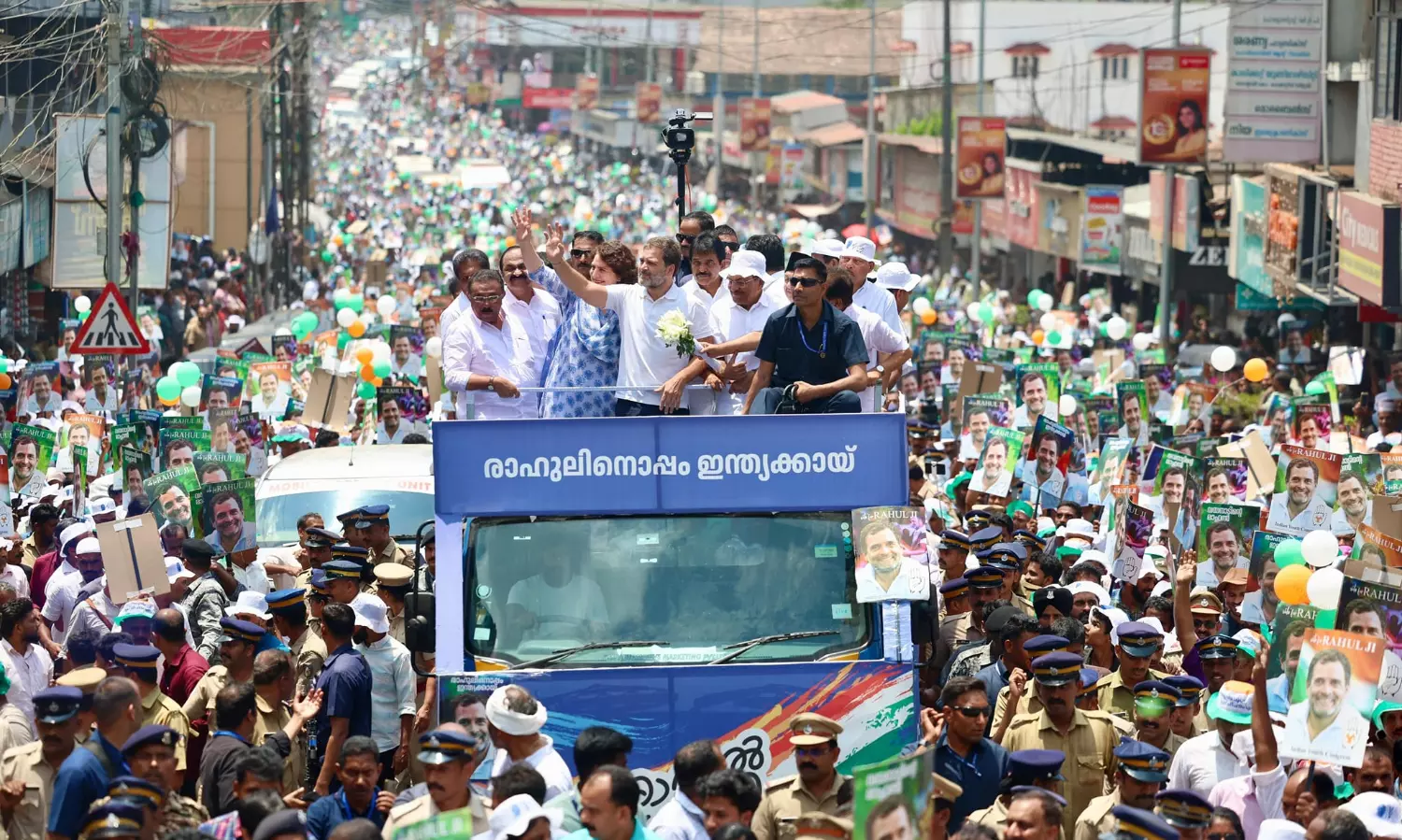 Rahul, Annie Raja file nomination papers from Wayanad