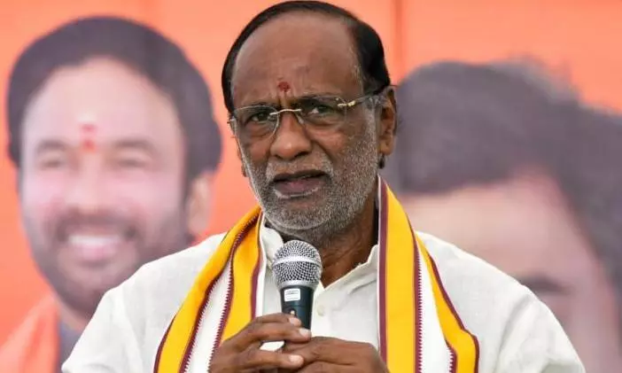 Revanth blackmailing voters emotionally: Laxman Revanth blackmailing voters emotionally: Laxman
