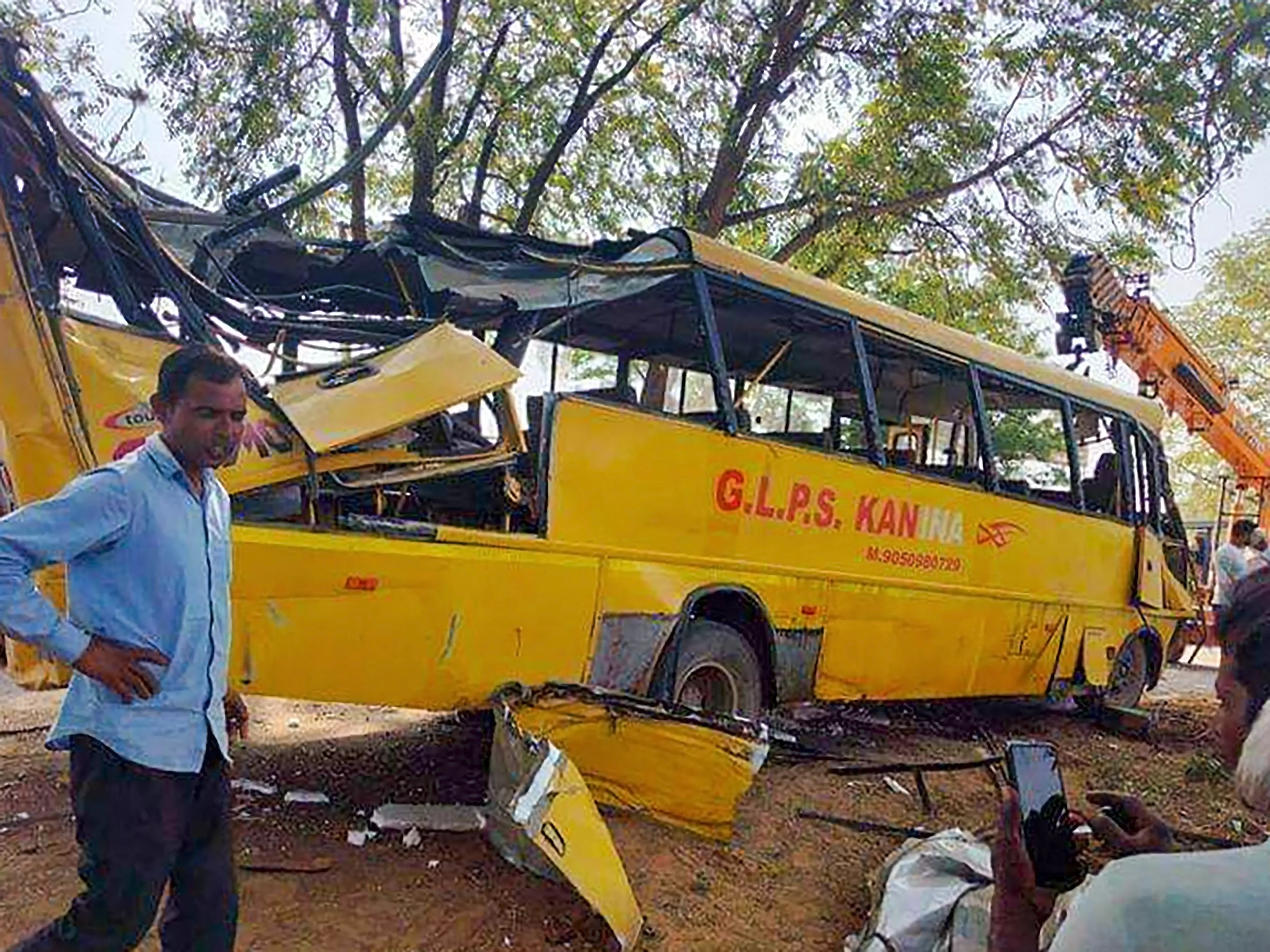 6 students dead, 20 injured as school bus overturns in Haryana 6 students dead, 20 injured as school bus overturns in Haryana