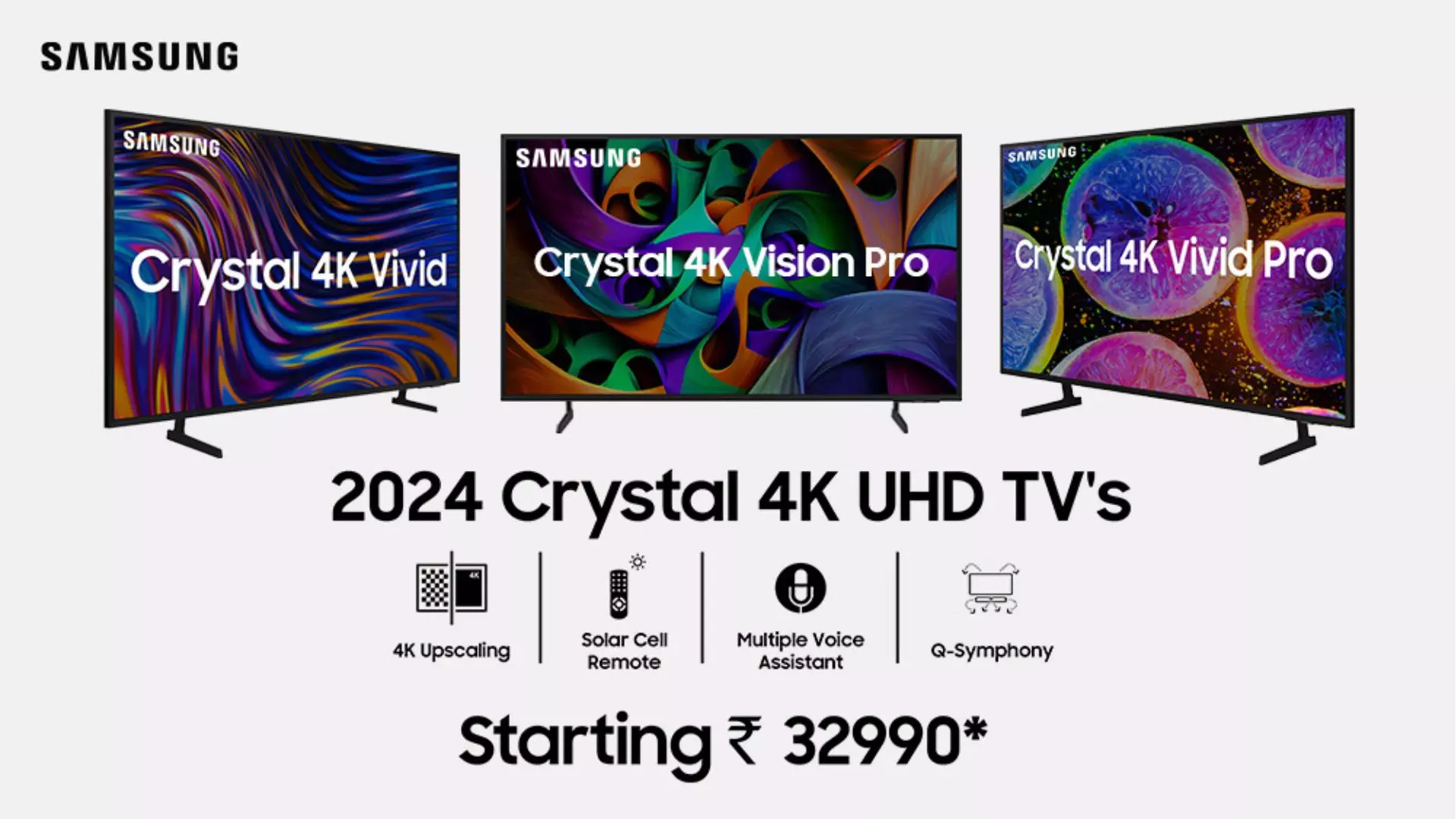 Samsung 2024 Crystal 4K Vivid, Crystal 4K Vision Pro & Crystal 4K Vivid Pro TV Series Samsung 2024 Crystal 4K Vivid, Crystal 4K Vision Pro & Crystal 4K Vivid Pro TV Series