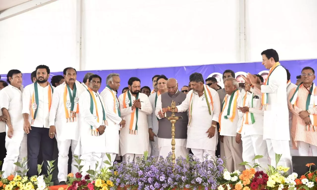 Congress Kharge Accuses BJP of Break and Make Tactics Congress Kharge Accuses BJP of Break and Make Tactics