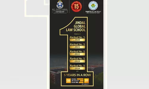 JGLS Ranked India’s Top Law School for 5th Year in a Row