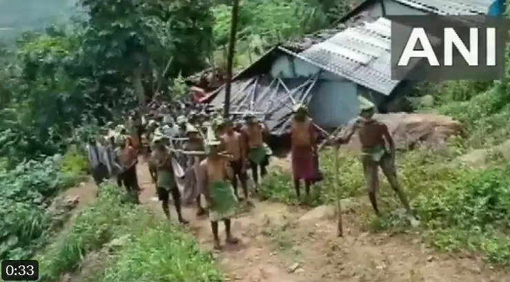 Tribal Women on ‘Doli Yatra’ for Polling Booth Nearer To Their Village