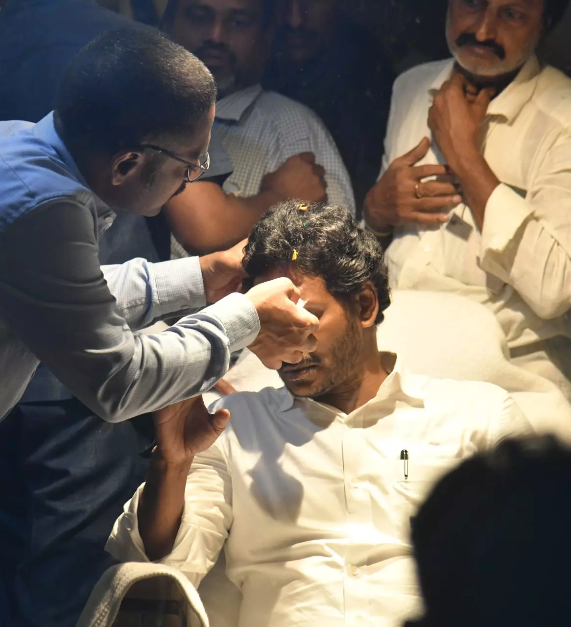 CM Jagan Injured in Stone Attack During Poll Rally