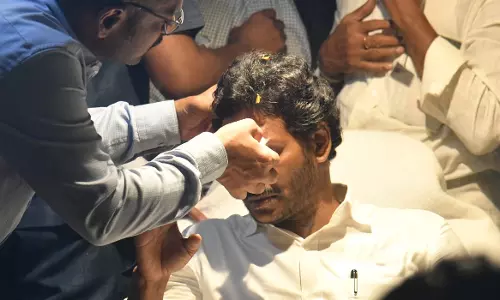 CM Jagan Injured in Stone Attack During Poll Rally