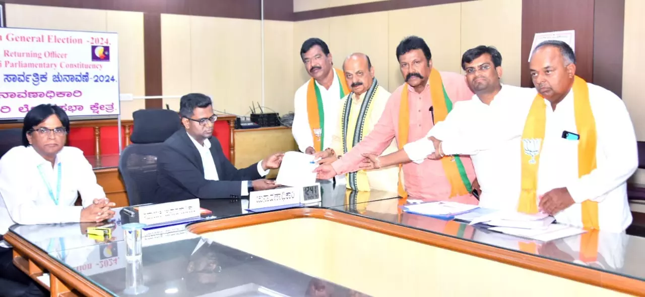 Former CM Basavaraj Bommai Files Nomination Papers
