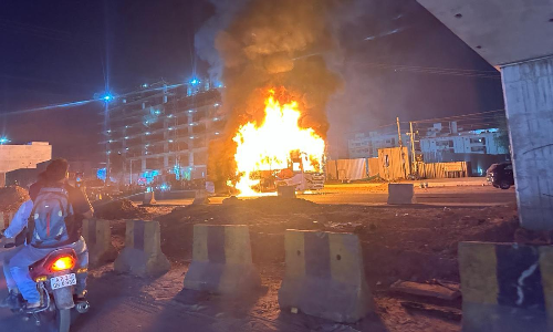 Narrow Escape for 17 AS Bus Catches Fire