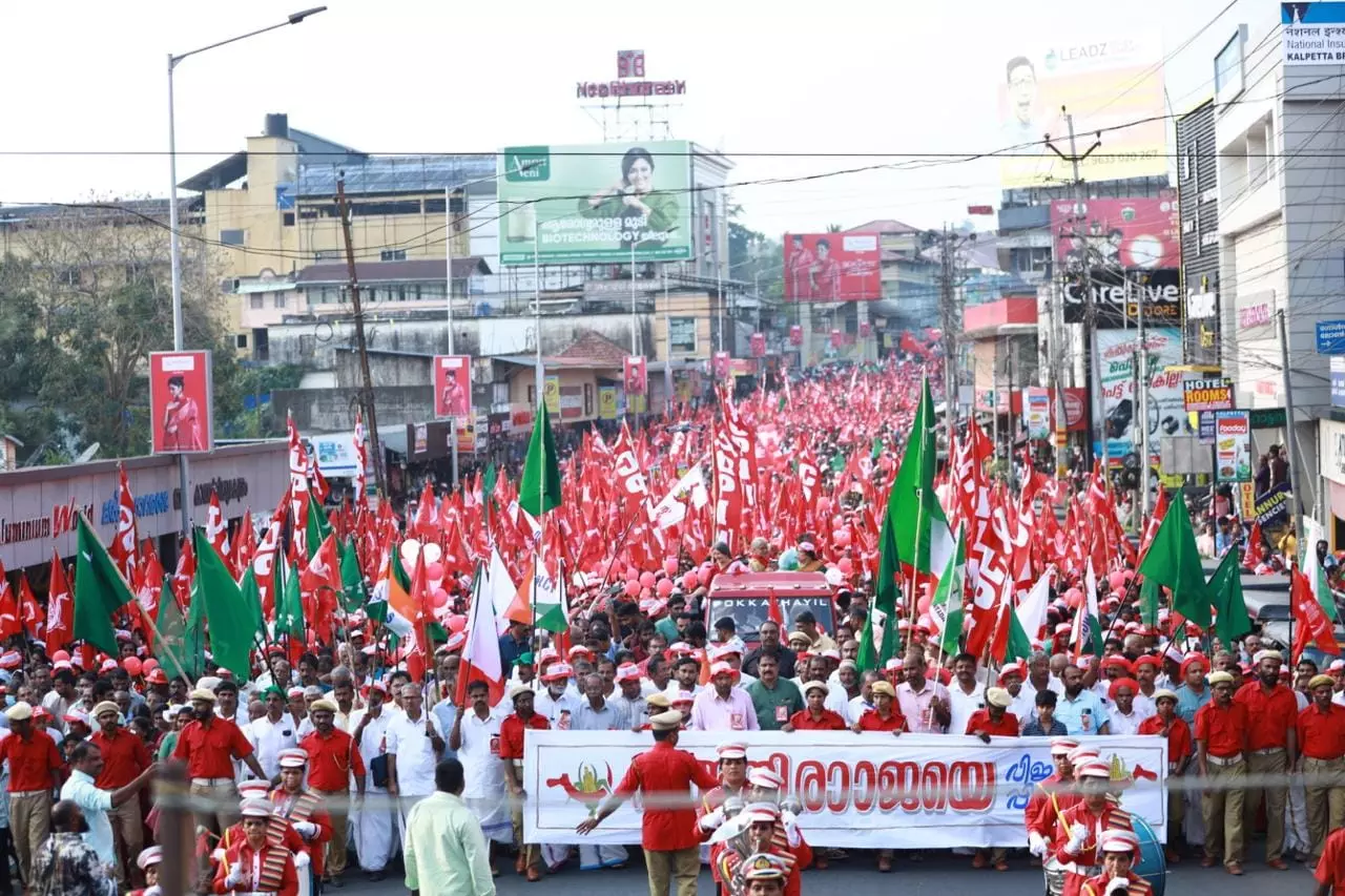 Annie Raja Responds to Rahul Gandhis Campaign with Massive Roadshow in Wayanad