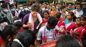 Priyanka Gandhis Massive Roadshow In Assam For Gaurav Gogoi, Accuses BJP Of Changing The Constitution