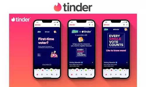 Tinder Urges First-time Daters to Become First Time Voters