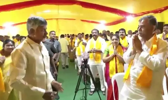 AP Polls: Naidu Hands Over B forms to TDP MP and MLA Candidates
