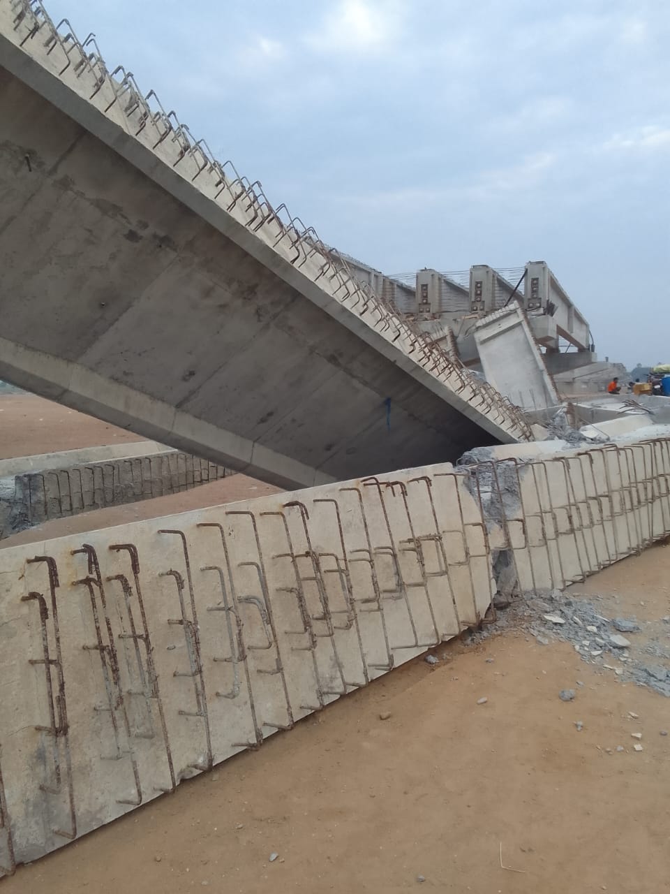 Girders of bridge being built on Maneru River collapse, none hurt