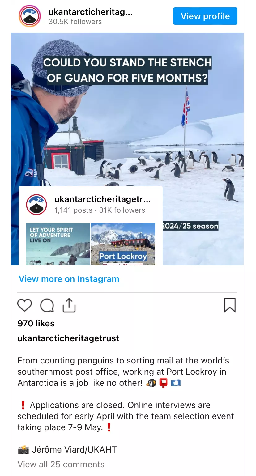 The coolest job on the market,quite literally.