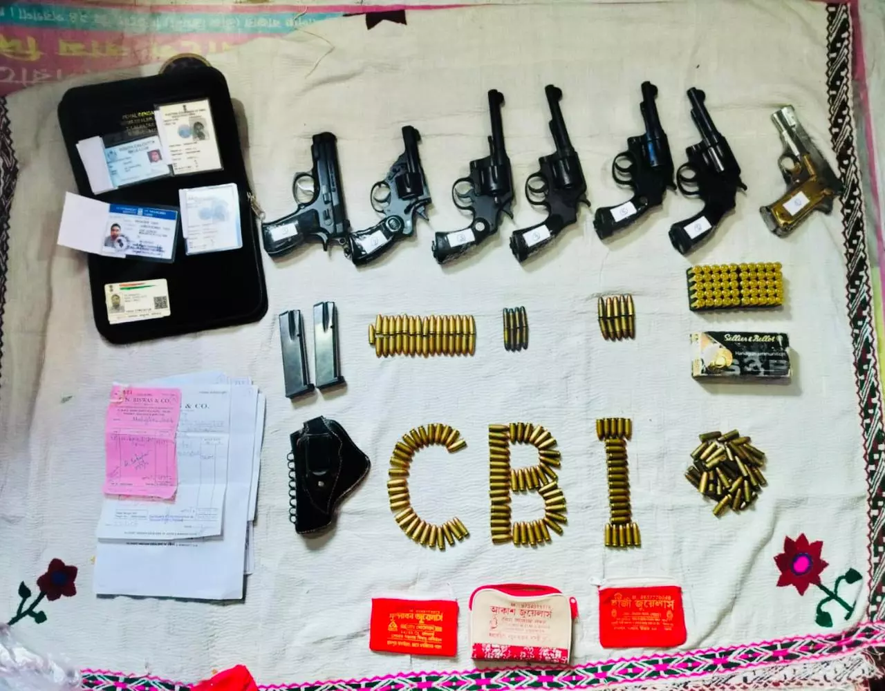 Major Arms Cache Seized at Sandeshkhali West Bengal Raid by CBI and NSG