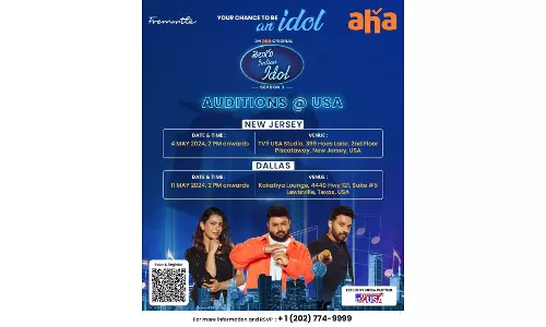 Aha Telugu Indian Idol Auditions Date in US