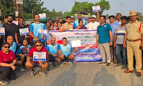 Tellapur Neighborhood Association Conducts Voter Awareness Run