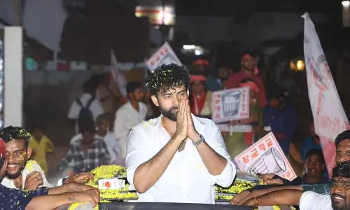 Film actor Varun Tej campaigns for Pawan Kalyan in Pithapuram