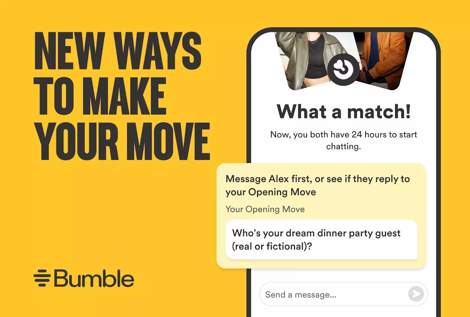 Bumble gives women more choice to make the first movie