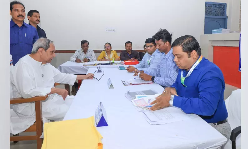 Odisha CM Naveen Patnaik files nomination for Hinjili assembly seat