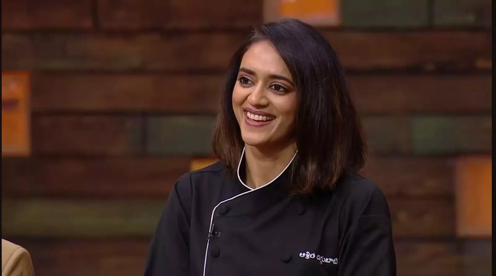 Ranas Cousin Chef Aashritha Daggubati on MasterChef India Telugu set Ranas Cousin Chef Aashritha Daggubati on MasterChef India Telugu set