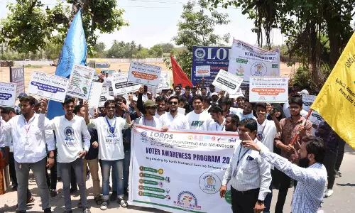 Lord Engineering College Students Organise Voter Awareness Drive