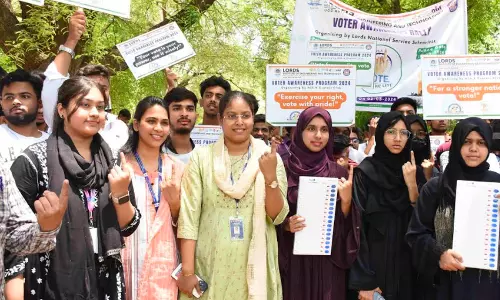 First time voters take out rally, organise awareness programme