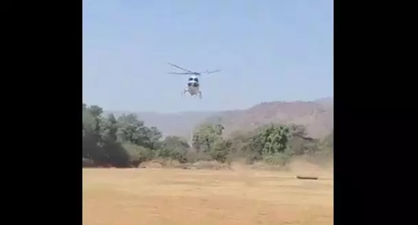 Maharashtra: Pilot injured as private helicopter tilts during landing in Raigad