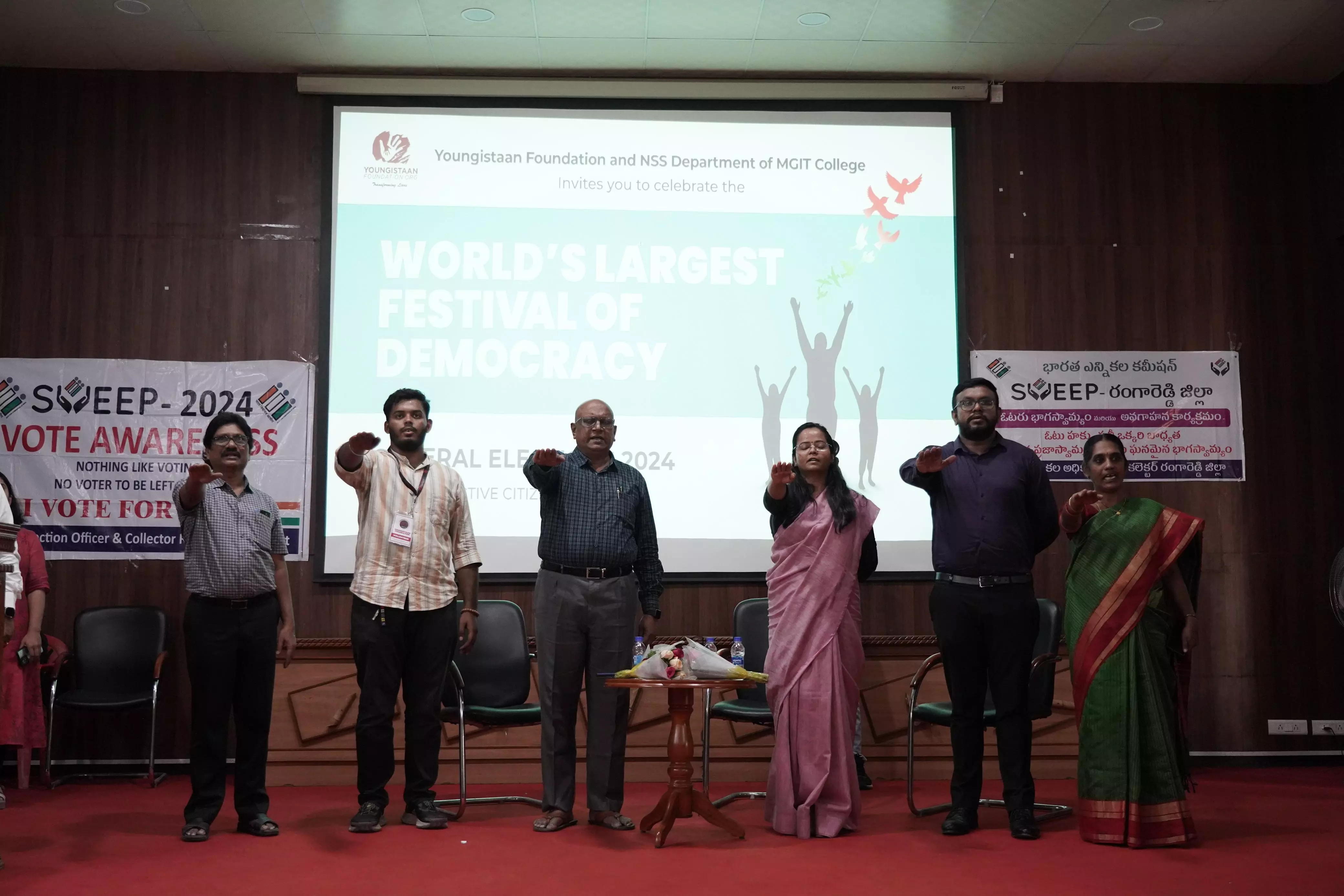 Youngistaan Foundation, NSS of MGIT Host World’s Largest Festival Of Democracy Town Hall