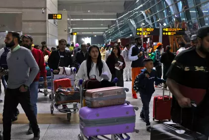 Heavy rush in Chennai airport