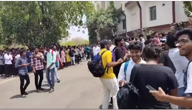 College students stage protest demanding holidays in summer