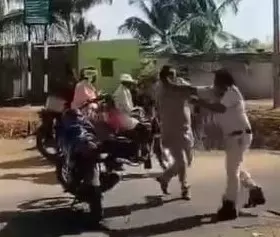 Two constables clashed while on election duty in AP Two constables clashed while on election duty in AP