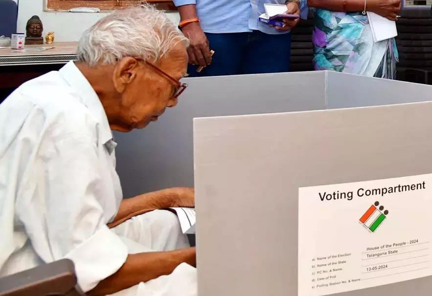 Over 95 Per Cent Super Senior Citizens Cast Votes from Home