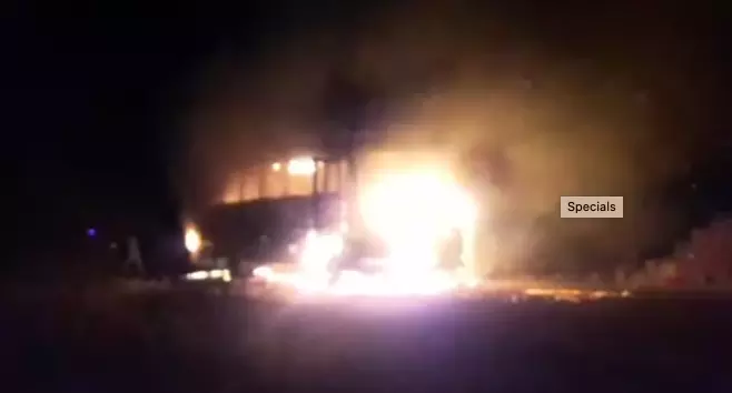 MP: Bus carrying polling staff, EVMs catches fire, 4 voting machines damaged, election official injured