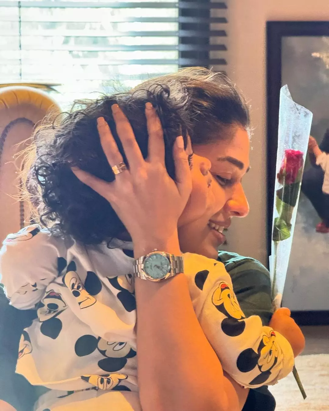 Actress Nayanthara spends time with her kids