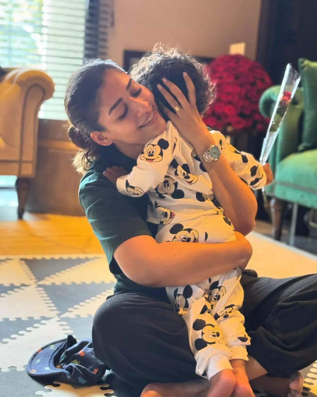 Actress Nayanthara spends time with her kids