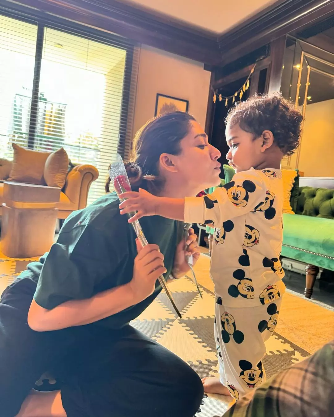 Actress Nayanthara spends time with her kids