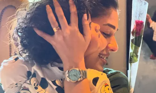 Actress Nayanthara spends time with her kids