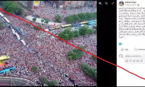 Fact check: Viral Photo is not related to PM Modi Road Show in Kollapur