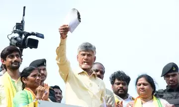 Naidu tears copies of passbook, land title act Naidu tears copies of passbook, land title act
