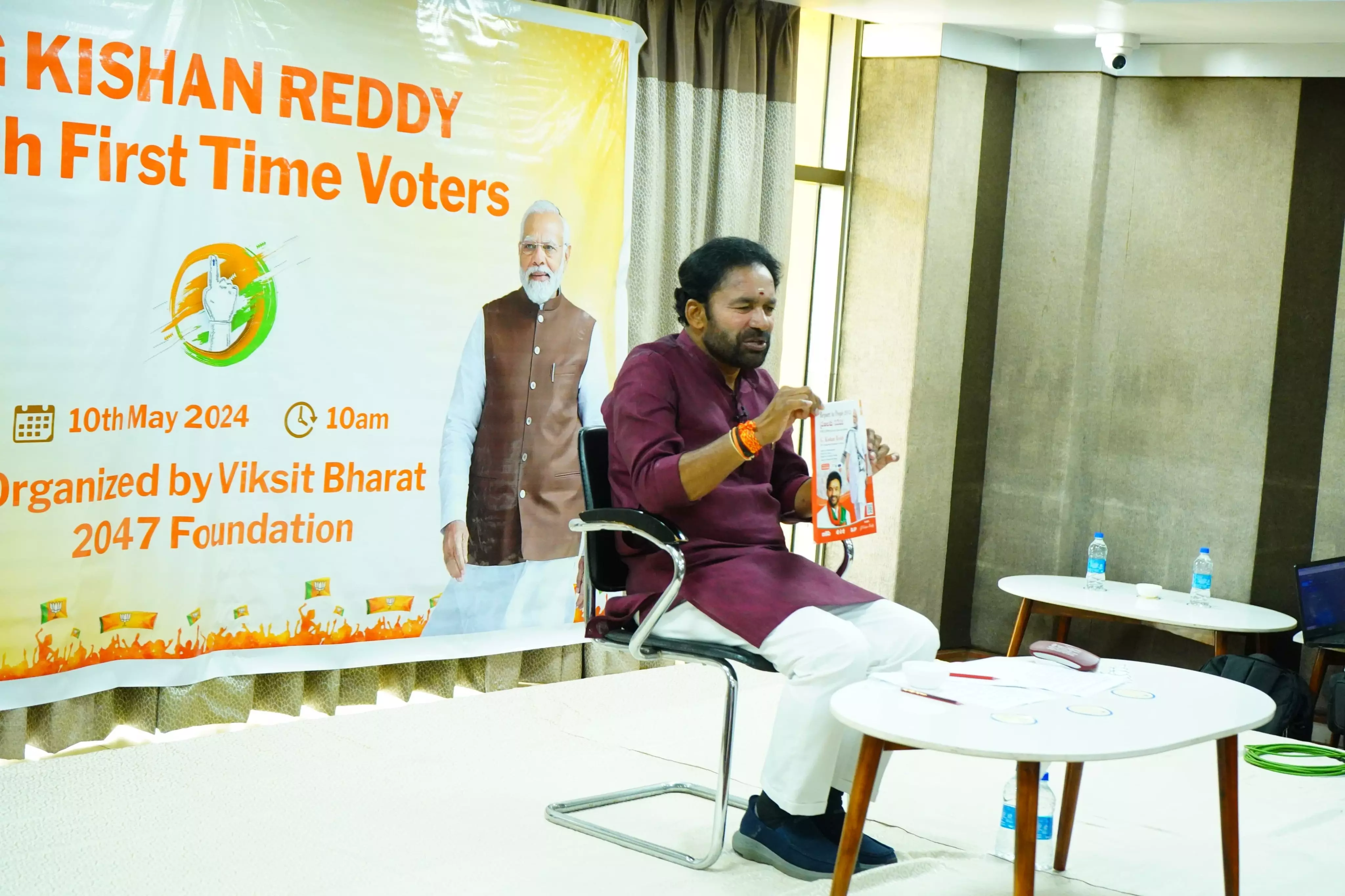 Kishan Objects to Congress Ad Campaign on Modis Grants to TG Kishan Objects to Congress Ad Campaign on Modis Grants to TG