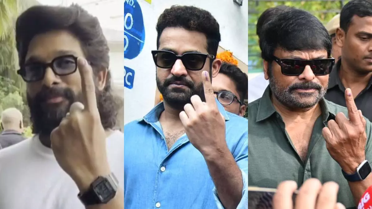 Chiranjeevi, Jr NTR, Allu Arjun and others cast their vote Chiranjeevi, Jr NTR, Allu Arjun and others cast their vote