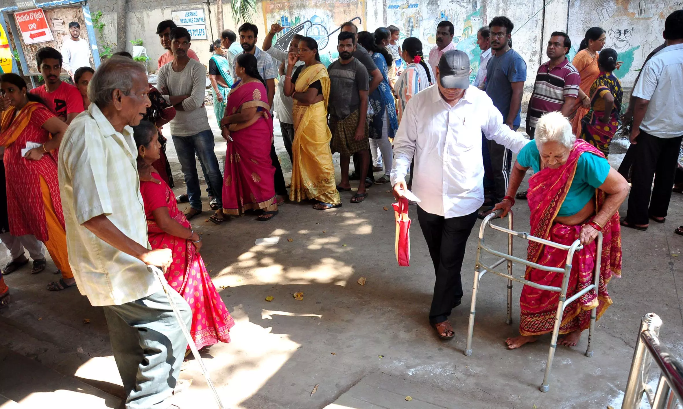 Elderly Defy Odds to Vote in AP Elections Elderly Defy Odds to Vote in AP Elections