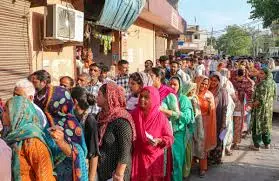 Voters from urban and suburban areas of Vijayawada turn out in large numbers Voters from urban and suburban areas of Vijayawada turn out in large numbers