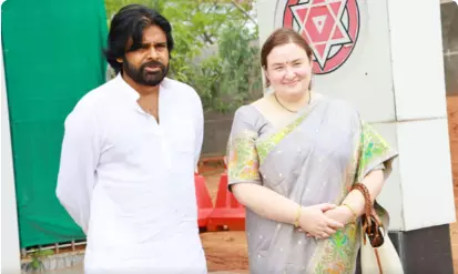 Pawan Kalyan, wife cast vote at Mangalagiri