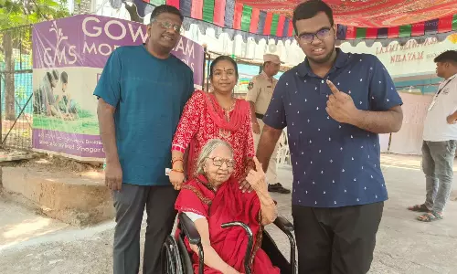 Three generations unite to cast vote in Hyderabad