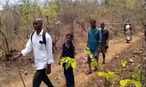 Penugollu villagers trek 16 kms muddy road and hilly-terrain to cast vote